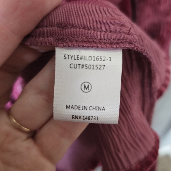 Lalavon Fuchsia Velvet Long Sleeve Button Down Ruched Mini Dress Size M - Picture 5 of 6